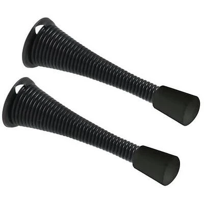 Hillman Builders Hardware 859818 Spring Door Stops  Matte Black - 2 Piece