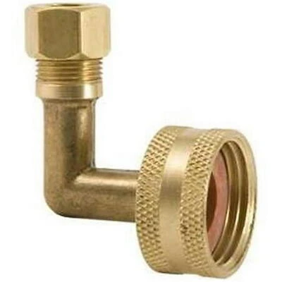 Plumb Craft Waxman 7358000 0.37 x 0.75 in. Brass Dishwasher 90 Elbow Hose Adapter