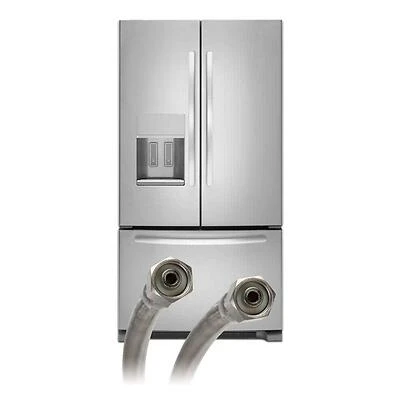Fluidmaster 12IM60 Braided Stainless Steel Ice Maker Connector  1/4  Comp x 1/4  Comp  60  Length