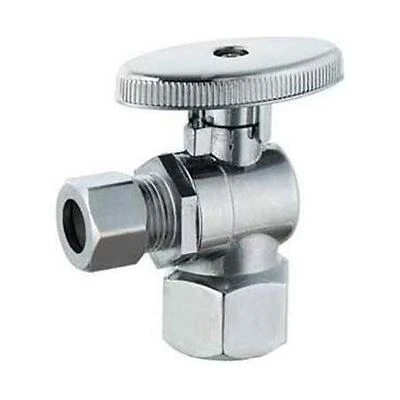 Waxman 7832300LF 0.37 FIP x 0.37 OD x 0.25 in. Turn Compression Angle Valve