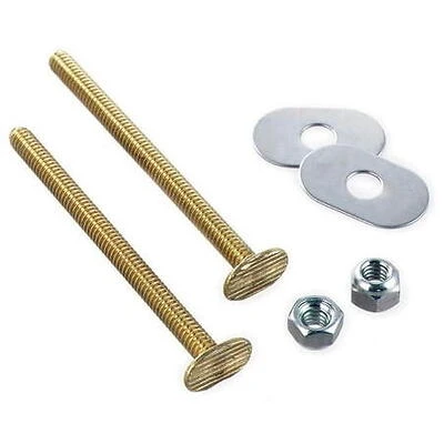 Waxman 7641800N 0.25 x 2.5 in. Brass Toilet Bolt Set