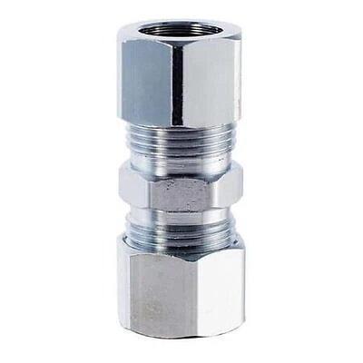 Waxman 7352500LF 0.5 in. Brass Compression Union Coupling