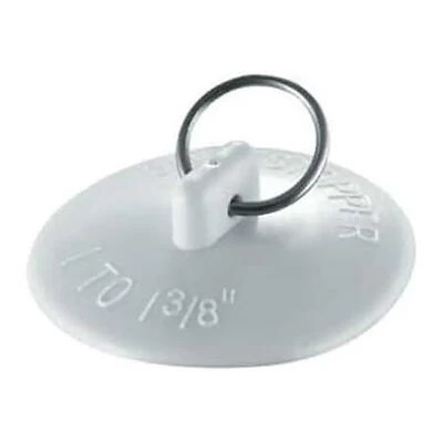 PlumbCraft 1-3/8 in. Dia. White Rubber Sink Stopper