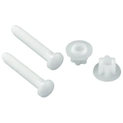 Plastic White Seat Hinge Bolt Set