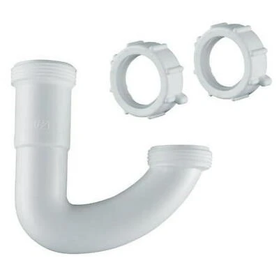 Plumb Craft Waxman 7675700 White Plastic Bathroom Sink J-Bend