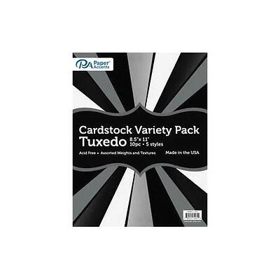 Accent Design Paper Accents Variety Pack  Tuxedo Cardstock  10 Sheets  8.5x11 Inch  Coordinated Colors  Scrapbooking Cards and Crafts
