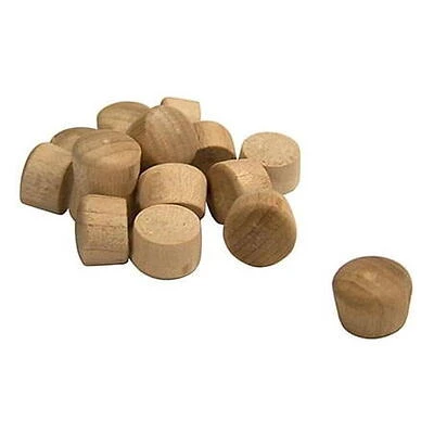 1/2  Birch Rounded Flat Head Screwhole Plugs 15PK Cindoco Wood Plugs F12R