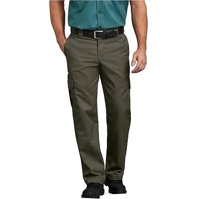 Men's Dickies FLEX Regular-Fit Straight-Leg Cargo Pants, Size: 30X30, Moss Green