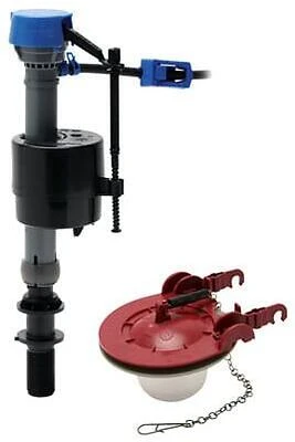 Fluidmaster 400CAR3 High Performance Toilet Fill Valve and 3-inch Toilet Flapper Repair Kit