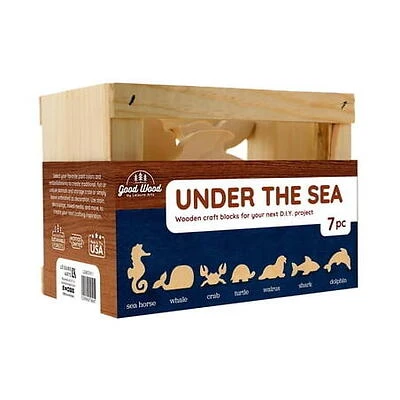 57411 GOOD WOOD CRATED SEA CREATURES
