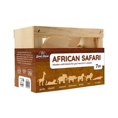 57412 GOOD WOOD CRATED SAFARI ANIMALS
