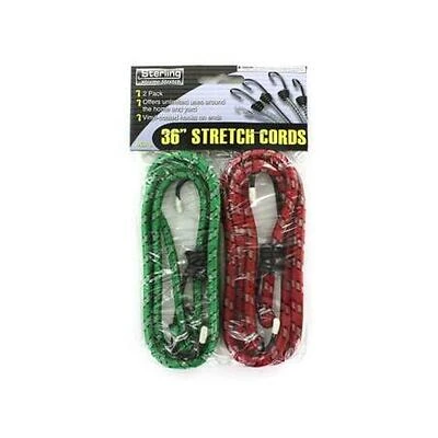 Bulk Buys MS010-24 Green/Red Stretch Cord Set - Pack of 24