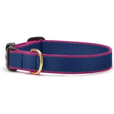 Up Country NPBBCL Navy & Pink Bamboo Pet Collar - Large