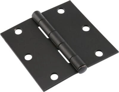 3.5" Black Heavy‑Duty Door Hinge – Modern Cabinet Hardware