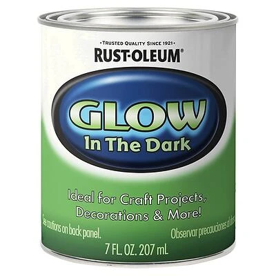 Rust-Oleum 214945 Glow-In-The-Dark Interior Latex Paint, Green, 1/2 Pt.