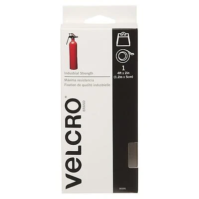 VELCRO Brand 90595 Hook and Loop Fastener, 2 in W, 4 ft L, Nylon, White