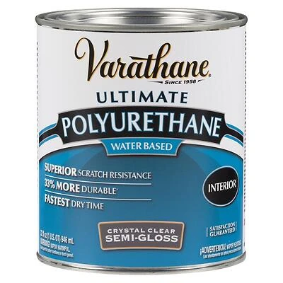 Varathane 200141H Semi-Gloss Interior Diamond Polyurethane, 1 Qt.