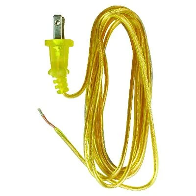 Jandorf 60136 Lamp Cord with Polarized Plug, 18-2, Gold, 8-Ft.