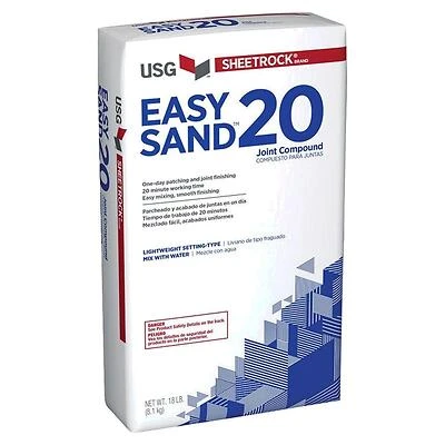 Sheetrock 384214 Easy Sand 20 Joint Compound, Lightweight, 18 Lbs.