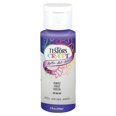 Testors 292425A Acrylic Craft Paint, Matte Purple, 2 Oz