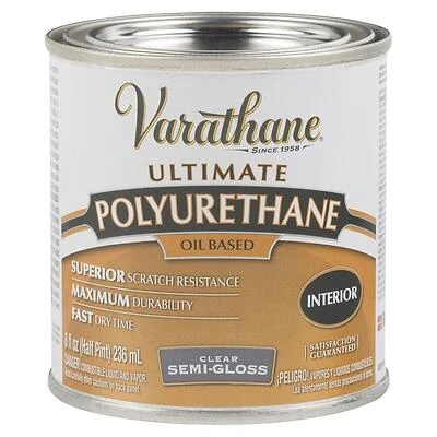 Varathane 6061H Premium Polyurethane, Semi-Gloss Interior Oil-Based, 1/2 Pt