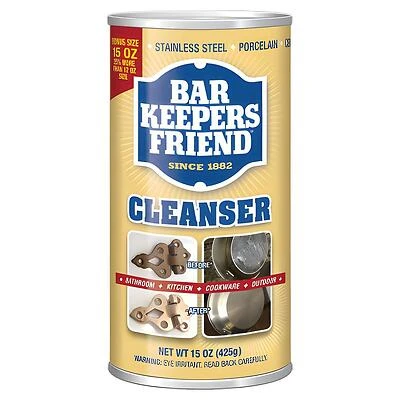 Bar Keepers Friend 11584 Cleanser & Polish, Non-Abrasive Powder, 15 Oz.