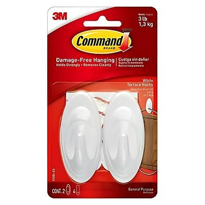 118835 White Terrace Hook, Case of 4 - Pack of 2