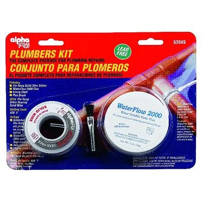 Alpha Metals Lead-Free Plumbing Solder Kit, 3 oz, 1/8 in