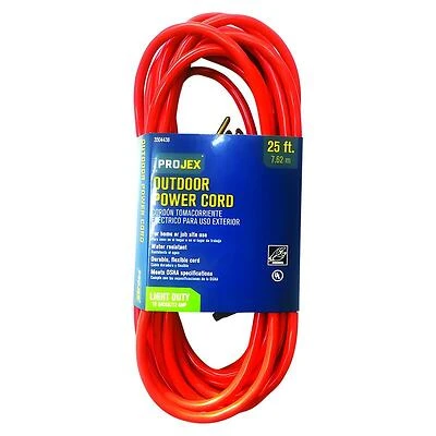 Projex OU163JTW025OGP Orange Extension Cord, 16/3 SJTW, 25 Ft.