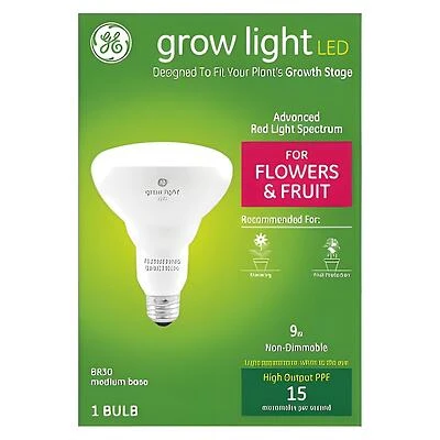 GE 93101231 LED Horticultural Grow Light, BR30, 9 Watt