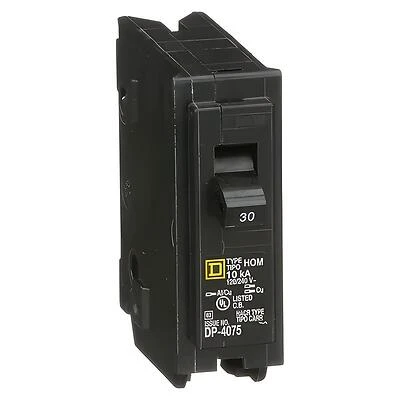 Square D HOM130CP Homeline 30-Amp Single-Pole Circuit Breaker, 120/240V