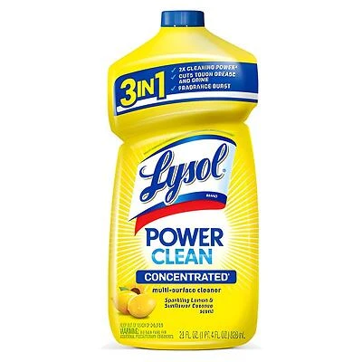 Lysol 1920082513 Power Clean Multi-Surface Cleaner, Lemon & Sunflower, 28 oz.