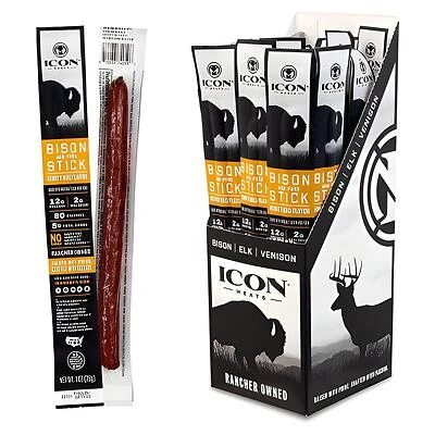 Icon Bison Jerky Stick, Honey BBQ Flavor, 1 oz.