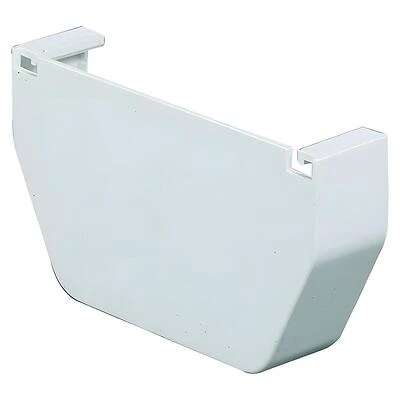Amerimax T0511 Gutter End Cap, Contemporary, Vinyl, White, 5-In.