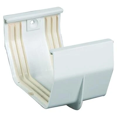 Amerimax T0505 Slip Joint Gutter Connector, Vinyl, White, 5-In.