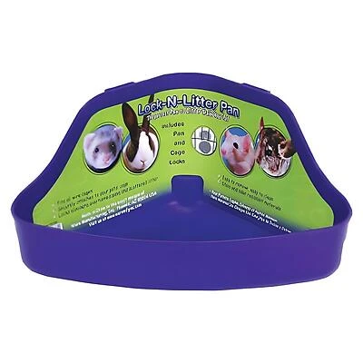 Ware 03360 Lock-N-Litter Feeding Pan, Medium, Plastic, Assorted