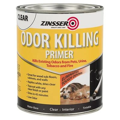 Zinsser 307648 Odor Killing Primer, White, Qt.
