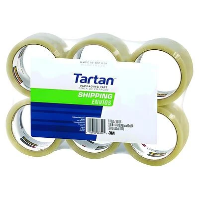 3M Tartan 3710C-6 Shipping Tape, 1.88 In. x 54.6 Yd, Clear