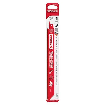 Diablo DS0930DGX Reciprocating Saw Blade, Diamond Grit, 9-In.