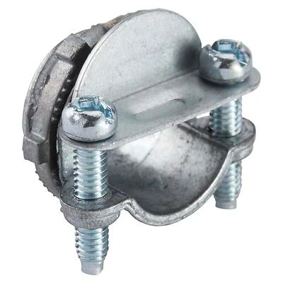 Halex 20570 Flex Conduit Connector, Zinc, 3/8 in Clamp, 5/BAG