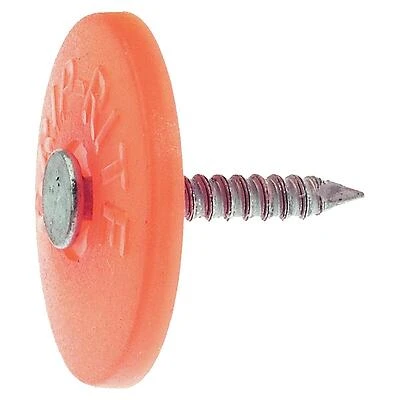 Grip-Rite 1PRCAP1 Cap Roofing Nails, 1 In, 12 Ga, Electro-Galvanized, 1 Lb