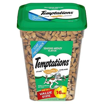 Whiskas Temptations Cat Treats, Seafood Medley, 16 oz.