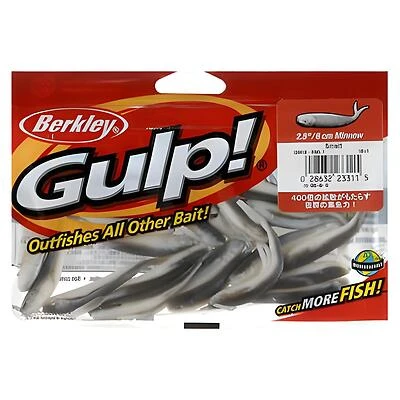 Gulp Minnow, Smelt Plastic, 2-1/2-In., 18-Ct.