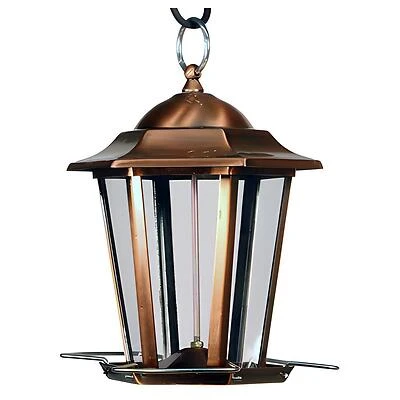 Audubon 23833 Copper Carriage Bird Feeder, Metal, 8-1/2 In.