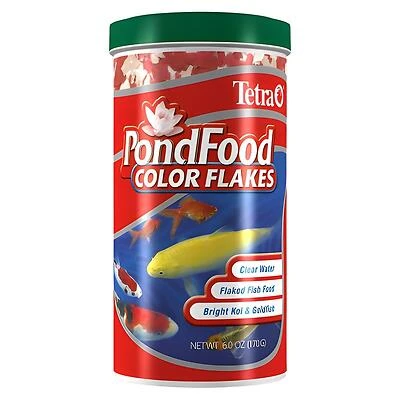 Tetra 77021 Pond Food, Flaked Color Fish Food, 6 Oz