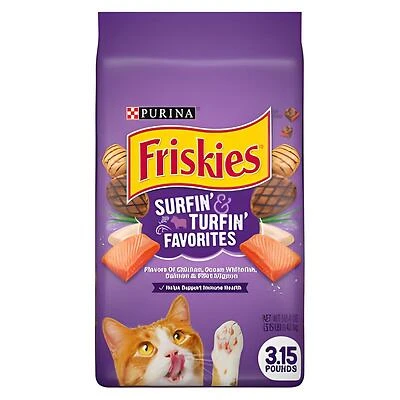 Purina Friskies 17120 Surfin' & Turfin' Dry Cat Food, 6.3 Lb. Bag