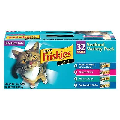 Cat Food Pack, Seafood Variety, 32-Ct. Cans