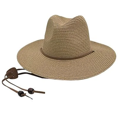 DIGZ Wide‑Brim Garden Straw Hat – UV‑Protective, Breathable Summer Headwear