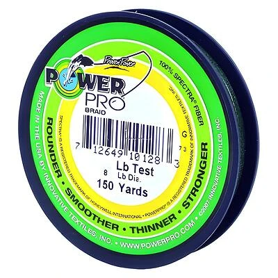 PowerPro 1253-0072 Braided Fishing Line, Moss Green, 15 Lb., 150 Yd.