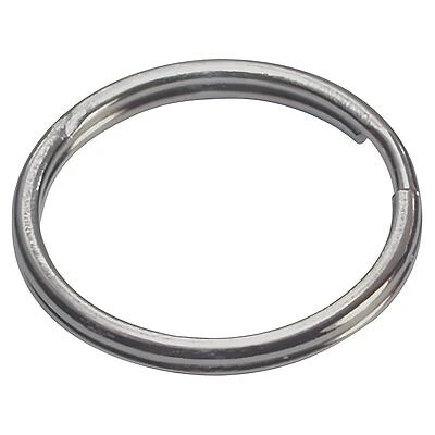 Hillman 1 in. Dia. Tempered Steel Silver Split Rings/Cable Rings Key Ring